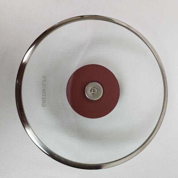 Green Life Tempered Glass Replacement Lid Only Red 7" EXCELLENT CONDITION!!! - Picture 4 of 4